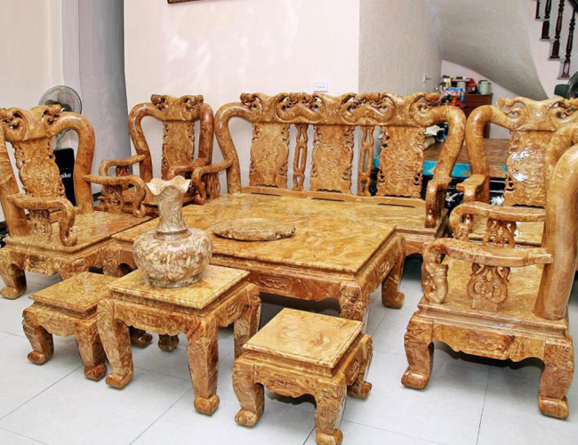Bộ bàn ghế gỗ 002
