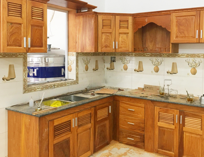 Tủ gỗ phòng bếp 001